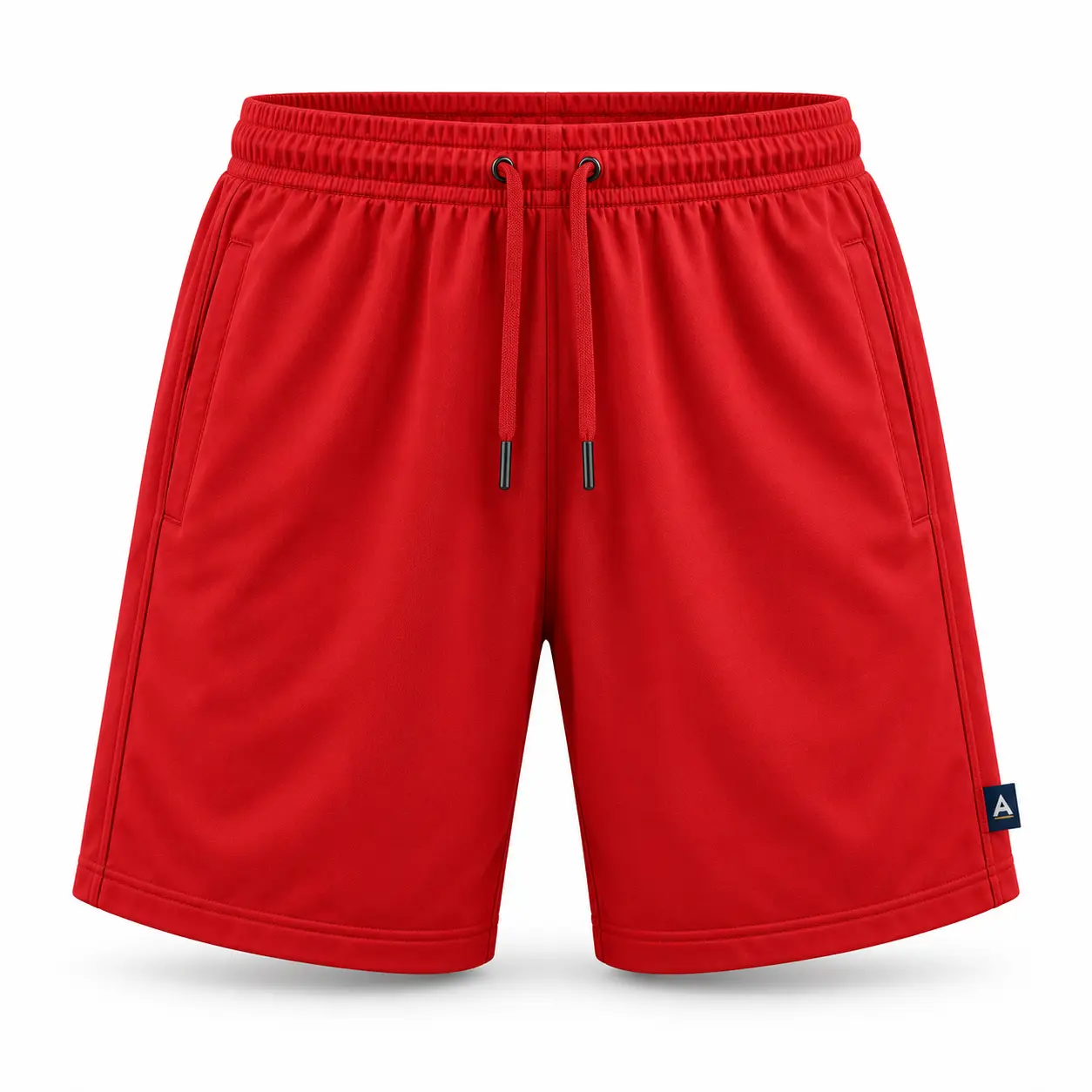 Relaxed Fit Drawstring Sports Shorts front AI mockup - Attirings