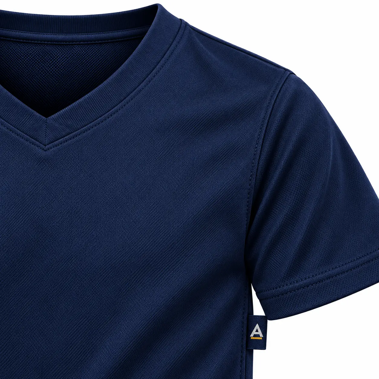 Regular Fit V-Neck Sports T-Shirt detail AI mockup - Attirings
