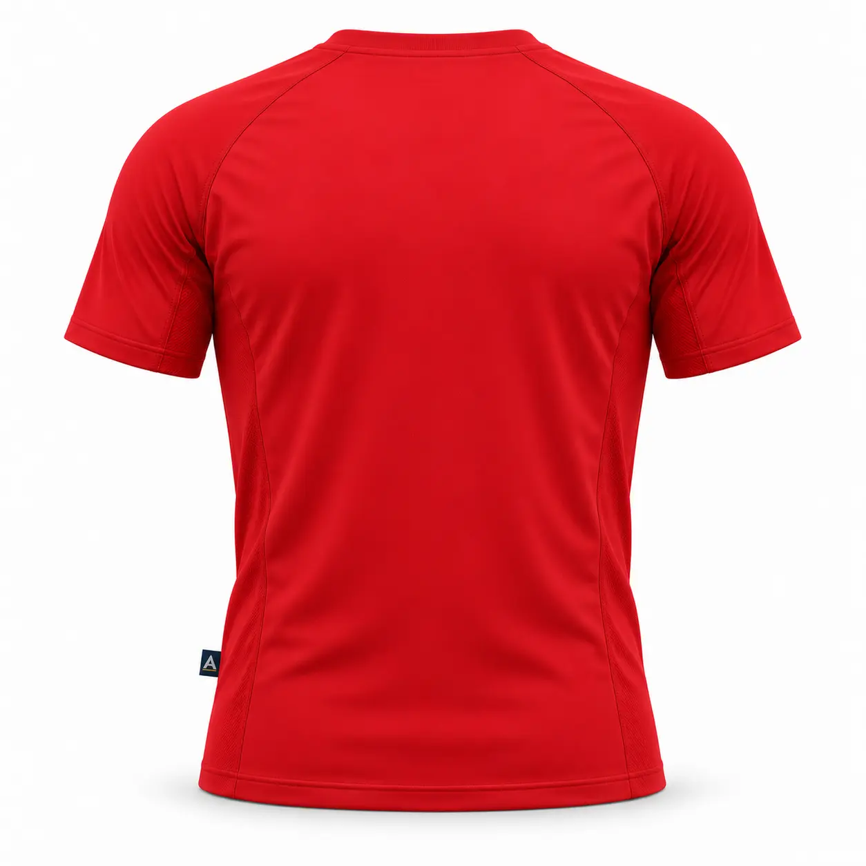 Athletic Fit Moisture-Wicking Sports T-Shirt back AI mockup - Attirings