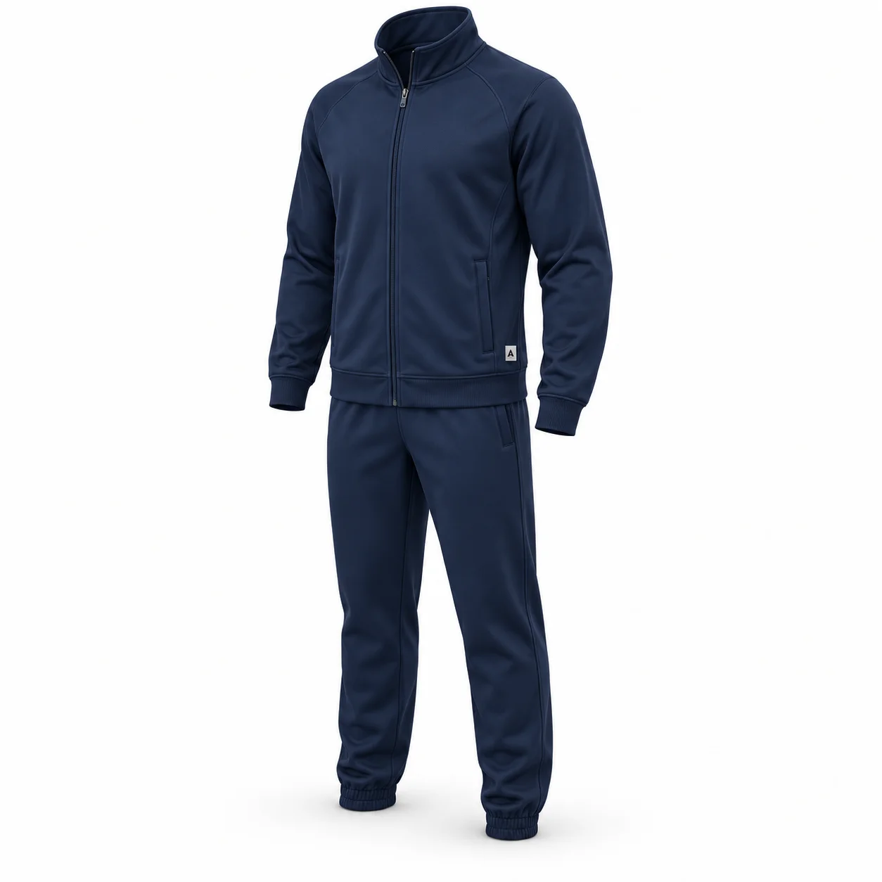 Regular Fit Zip-Up Jacket Set Tracksuit angle AI mockup - Attirings