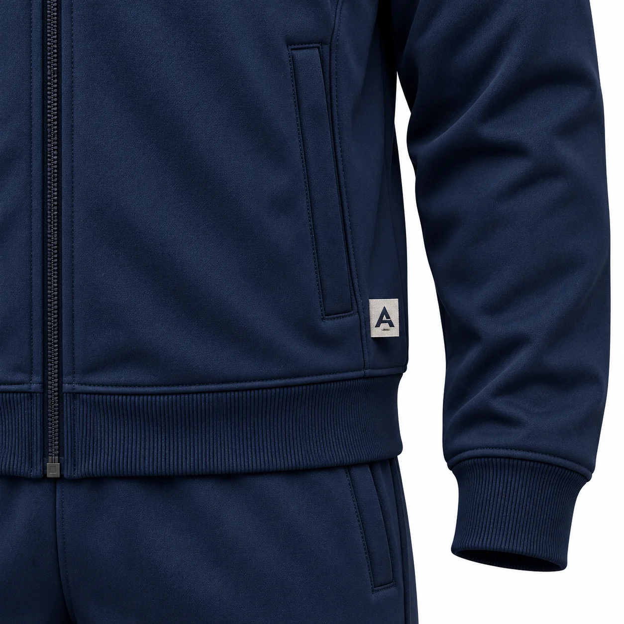 Regular Fit Zip-Up Jacket Set Tracksuit detail AI mockup - Attirings