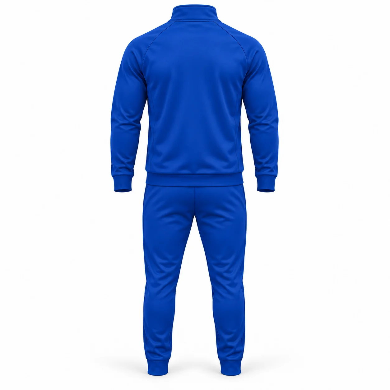 Athletic Fit Zip-Up Jacket Set Tracksuit back AI mockup - Attirings