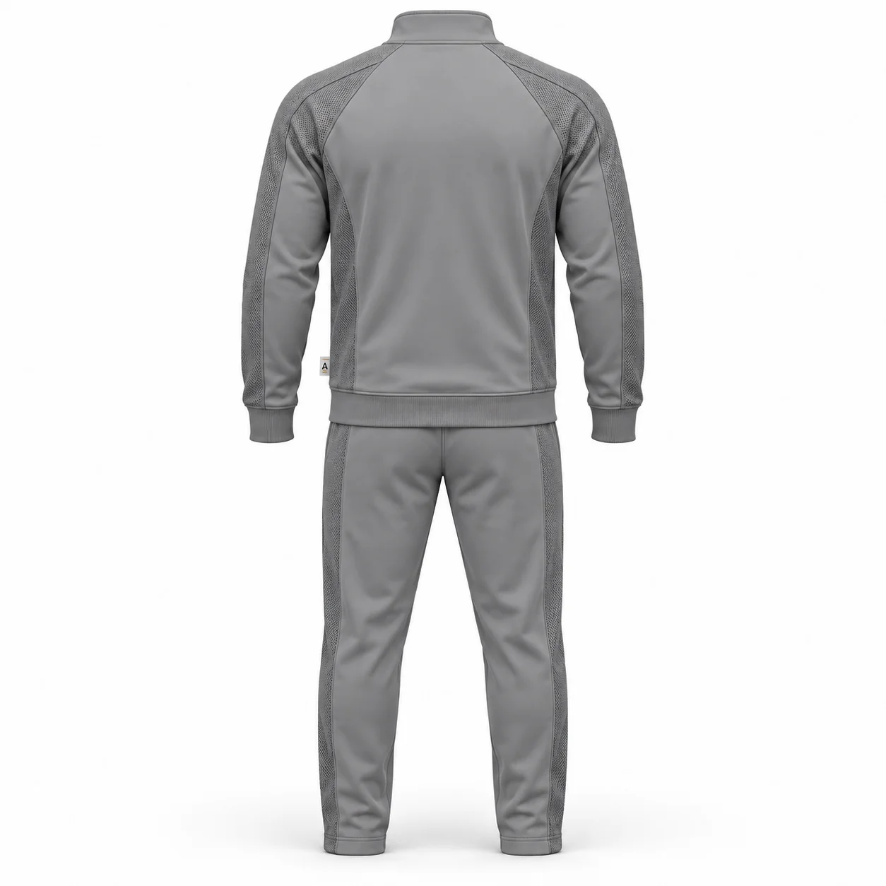 Classic Fit Mesh Panel Set Tracksuit back AI mockup - Attirings