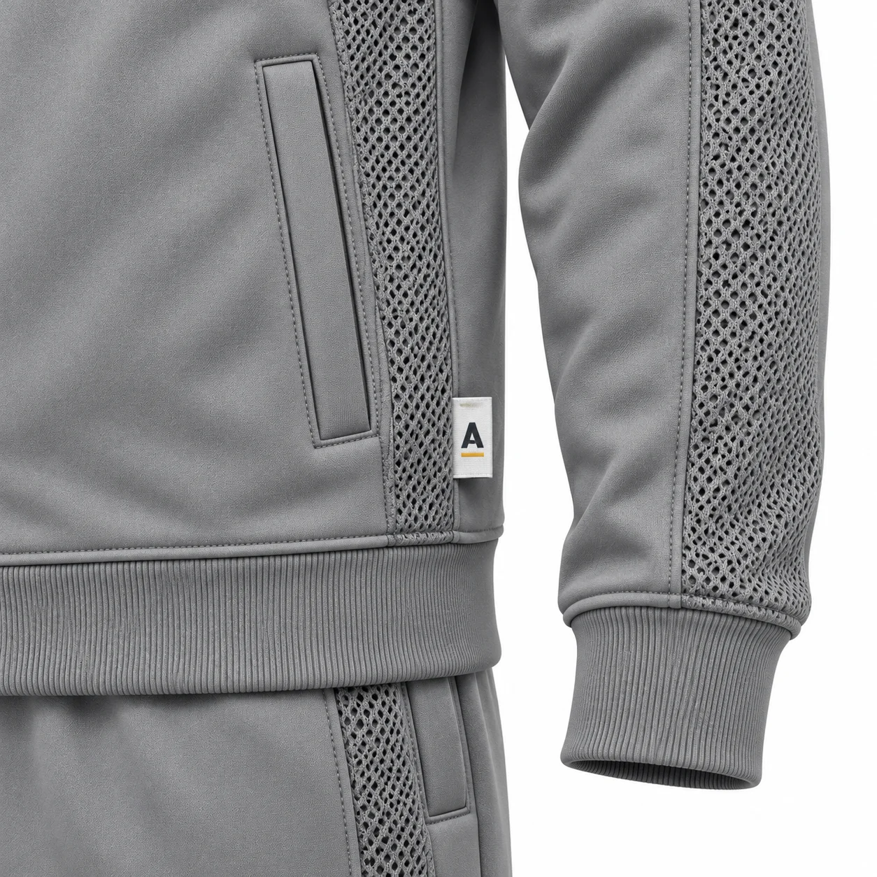 Classic Fit Mesh Panel Set Tracksuit detail AI mockup - Attirings