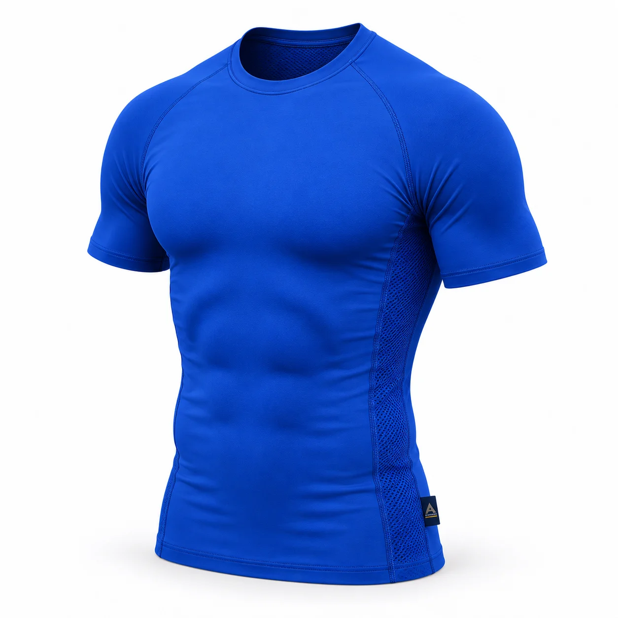 Compression Fit Raglan Sleeve Training Top angle AI mockup - Attirings