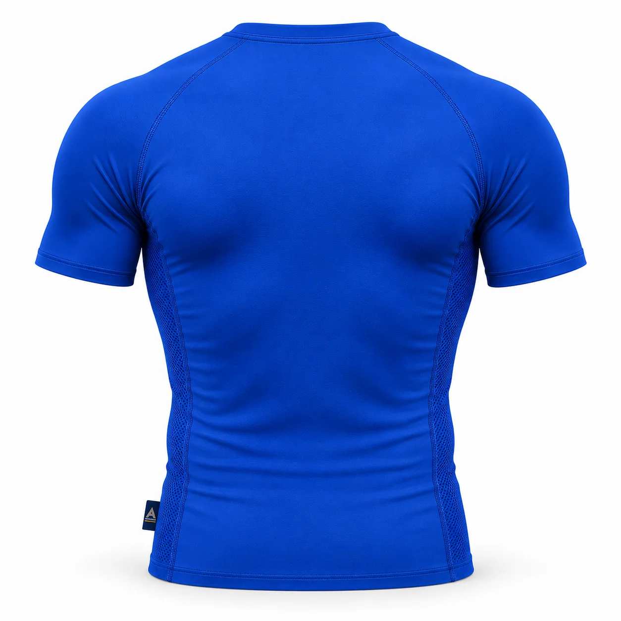 Compression Fit Raglan Sleeve Training Top back AI mockup - Attirings