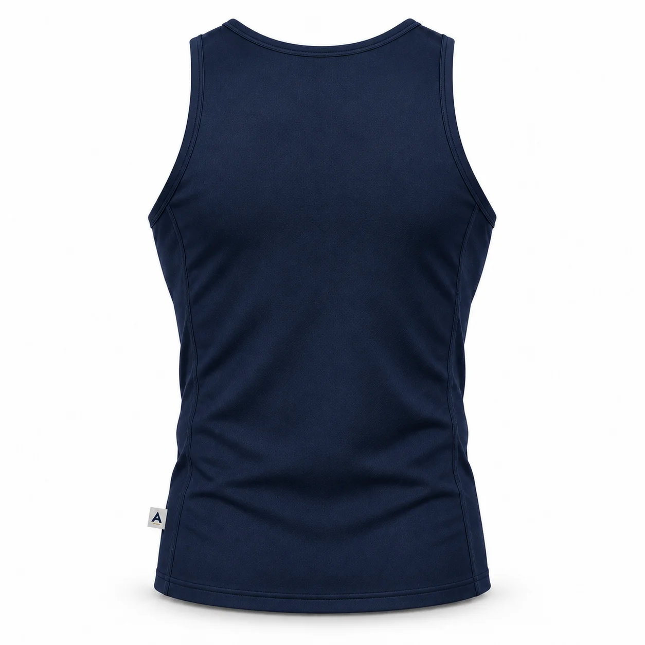 Slim Fit Muscle Fit Gym Vest back AI mockup - Attirings