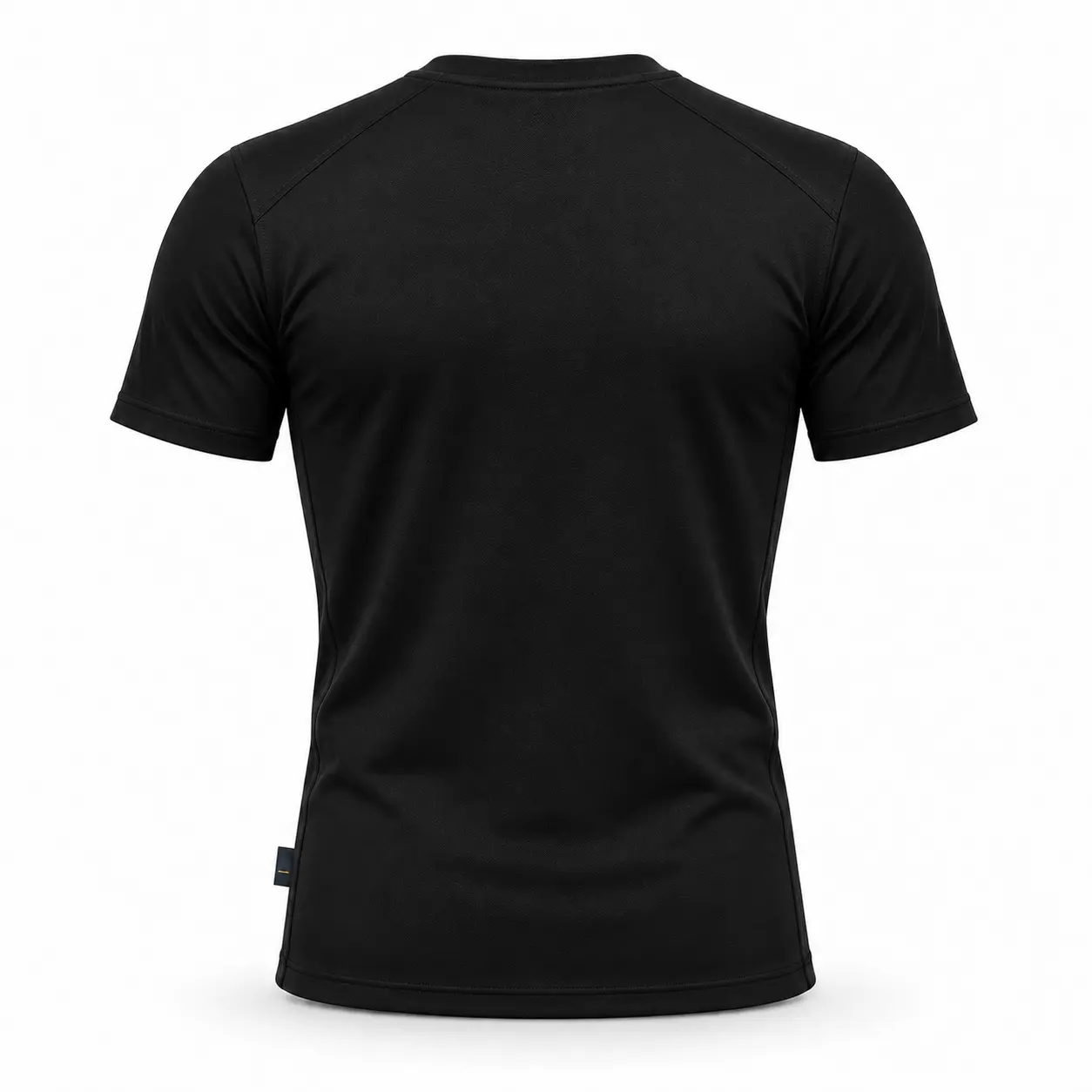 Slim Fit Crew Neck Sports T-Shirt back AI mockup - Attirings