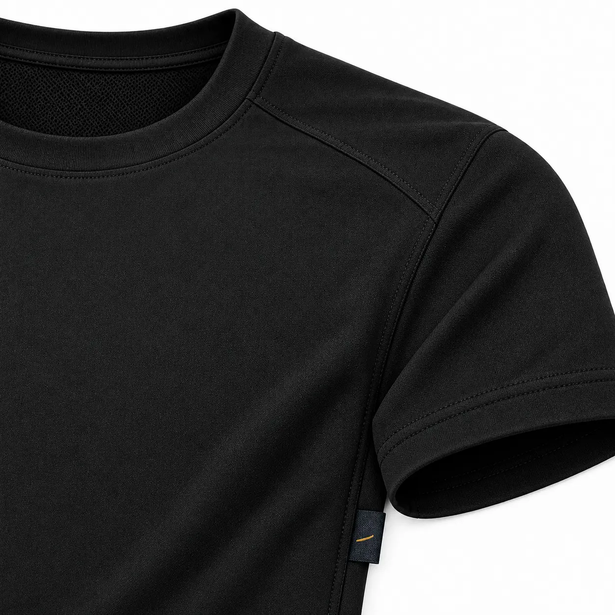 Slim Fit Crew Neck Sports T-Shirt detail AI mockup - Attirings