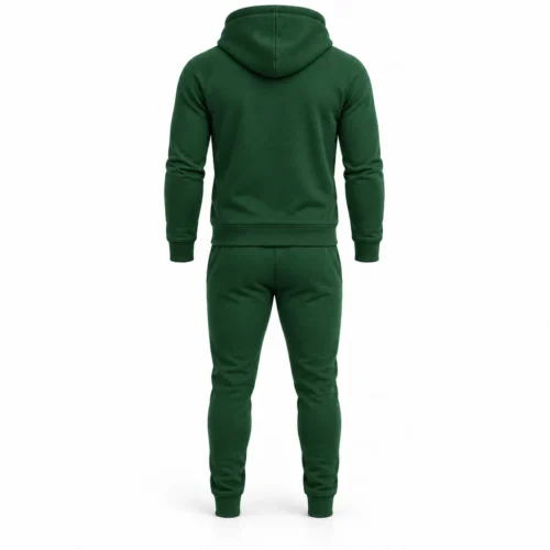 Men’s Slim Fit Hooded Two-Piece Set Tracksuit back view - AI design sample