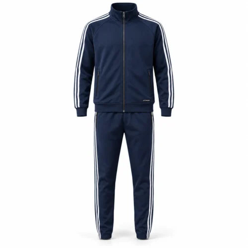Men's Regular Fit Side-Stripe Set Tracksuit - AI-generated design sample, front view
