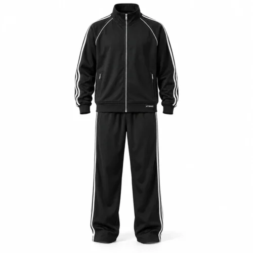 Men's Relaxed Fit Full-Zip Set Tracksuit - AI-generated design sample, front view