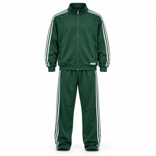 Men's Relaxed Fit Side-Stripe Set Tracksuit - AI-generated design sample, front view