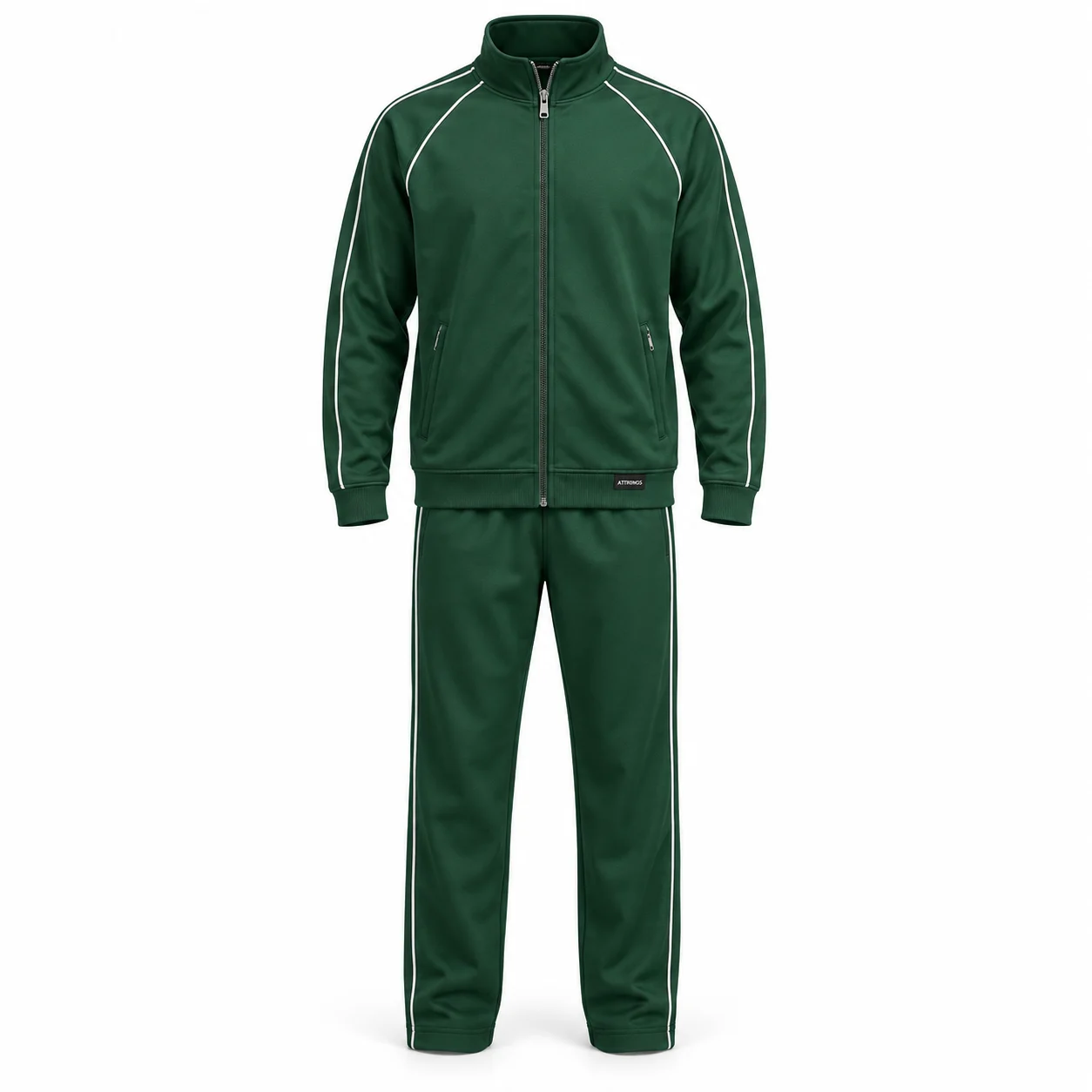 Men's Classic Fit Full-Zip Set Tracksuit - AI-generated design sample, front view