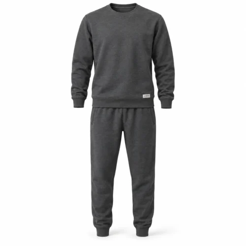 Men's Classic Fit Ribbed Cuff Set Tracksuit - AI-generated design sample, front view