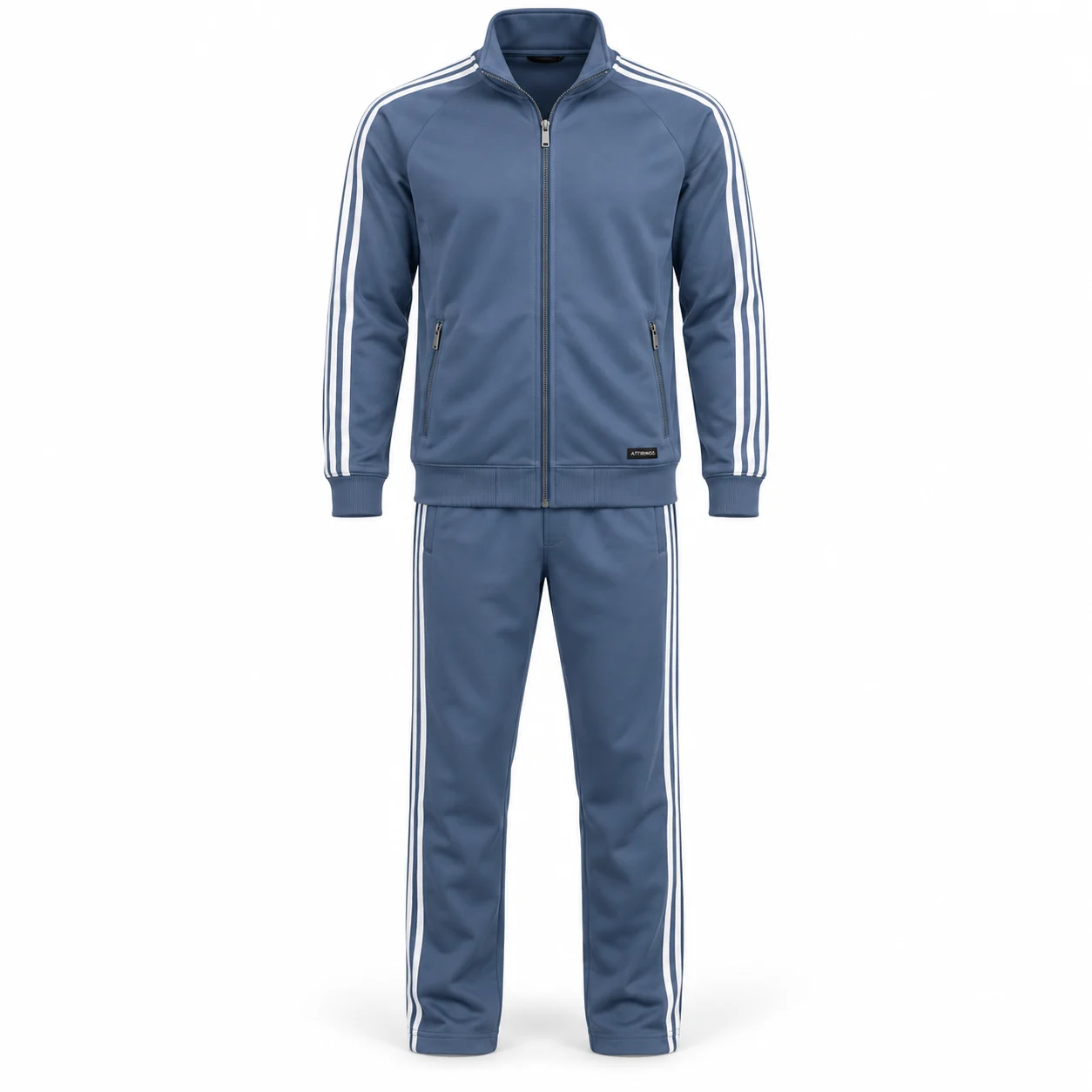 Men's Classic Fit Side-Stripe Set Tracksuit - AI-generated design sample, front view