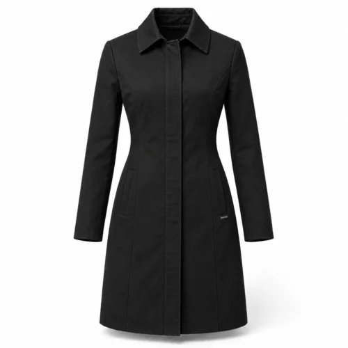 Attirings Women's Slim Fit Long Sleeve Coat, front view - AI sample