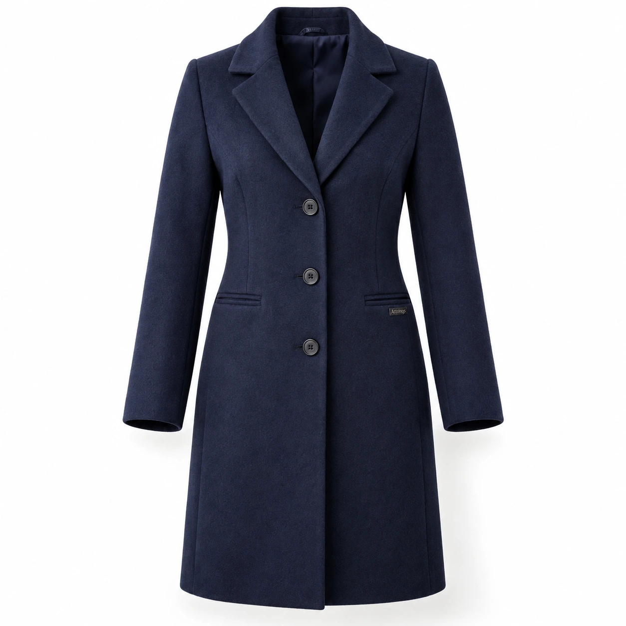 Attirings Women's Regular Fit Wool Blend Coat, front view - AI sample