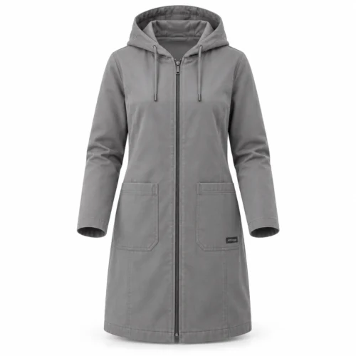 Attirings Women's Regular Fit Hooded Coat, front view - AI sample