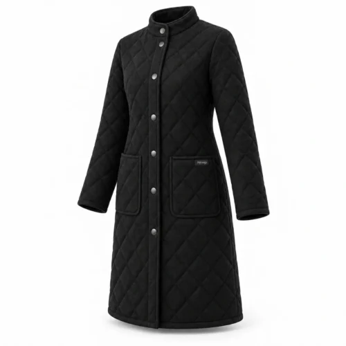 Attirings Women's Regular Fit Quilted Coat, angle view - AI sample