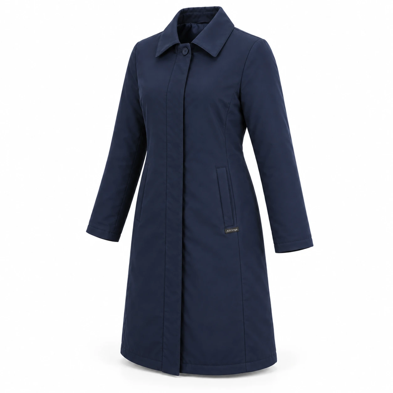 Attirings Women's Regular Fit Long Sleeve Coat, angle view - AI sample