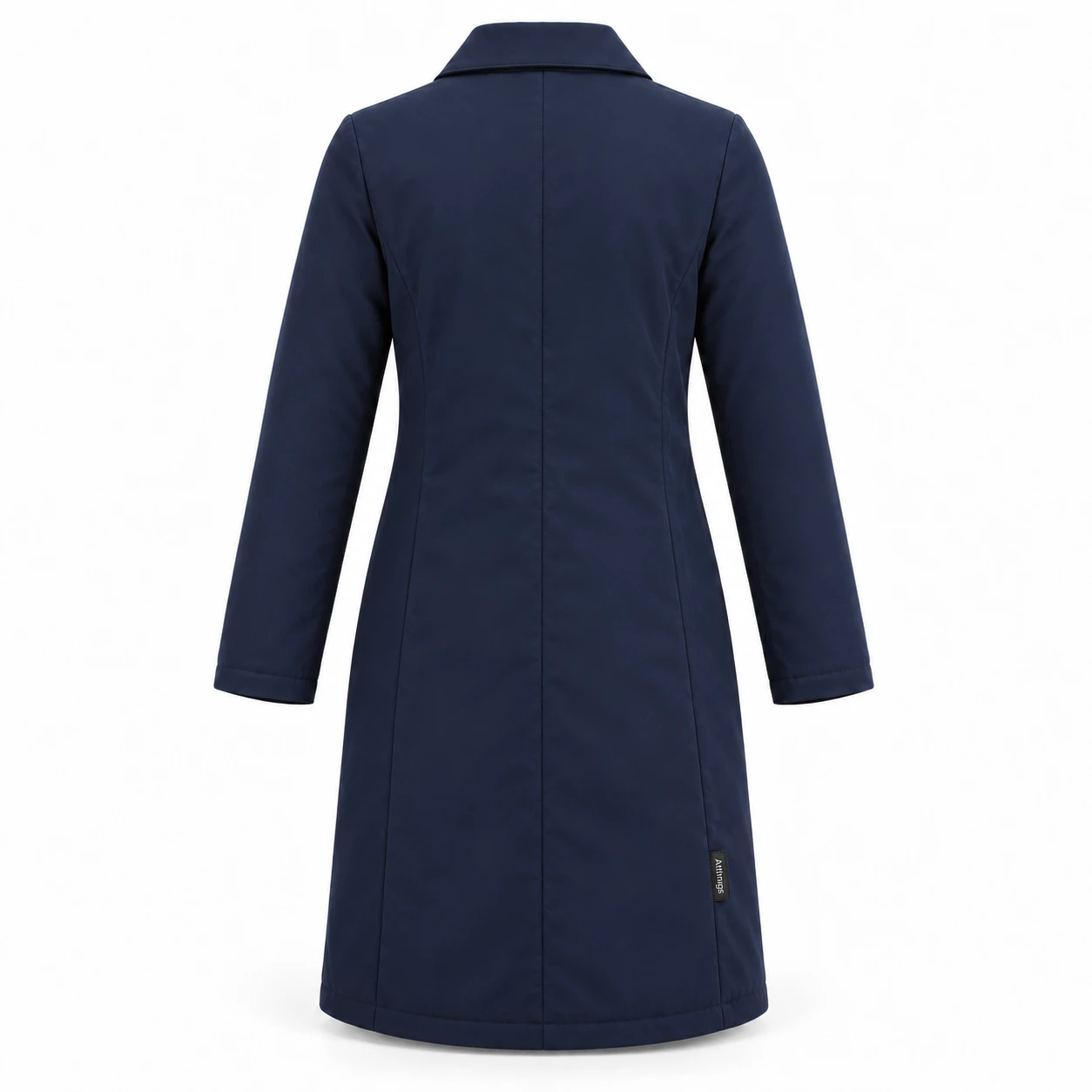 Attirings Women's Regular Fit Long Sleeve Coat, back view - AI sample