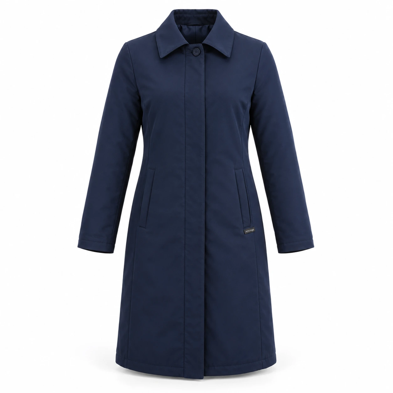 Attirings Women's Regular Fit Long Sleeve Coat, front view - AI sample
