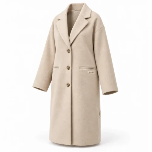 Attirings Women's Relaxed Fit Wool Blend Coat, angle view - AI sample