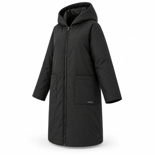 Attirings Women's Relaxed Fit Hooded Coat, angle view - AI sample