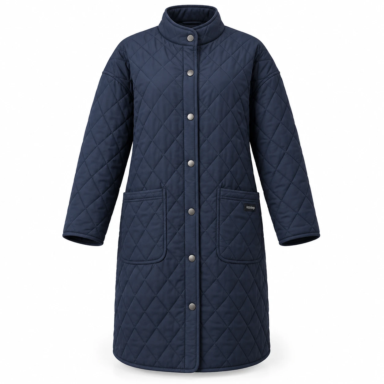 Attirings Women's Relaxed Fit Quilted Coat, front view - AI sample