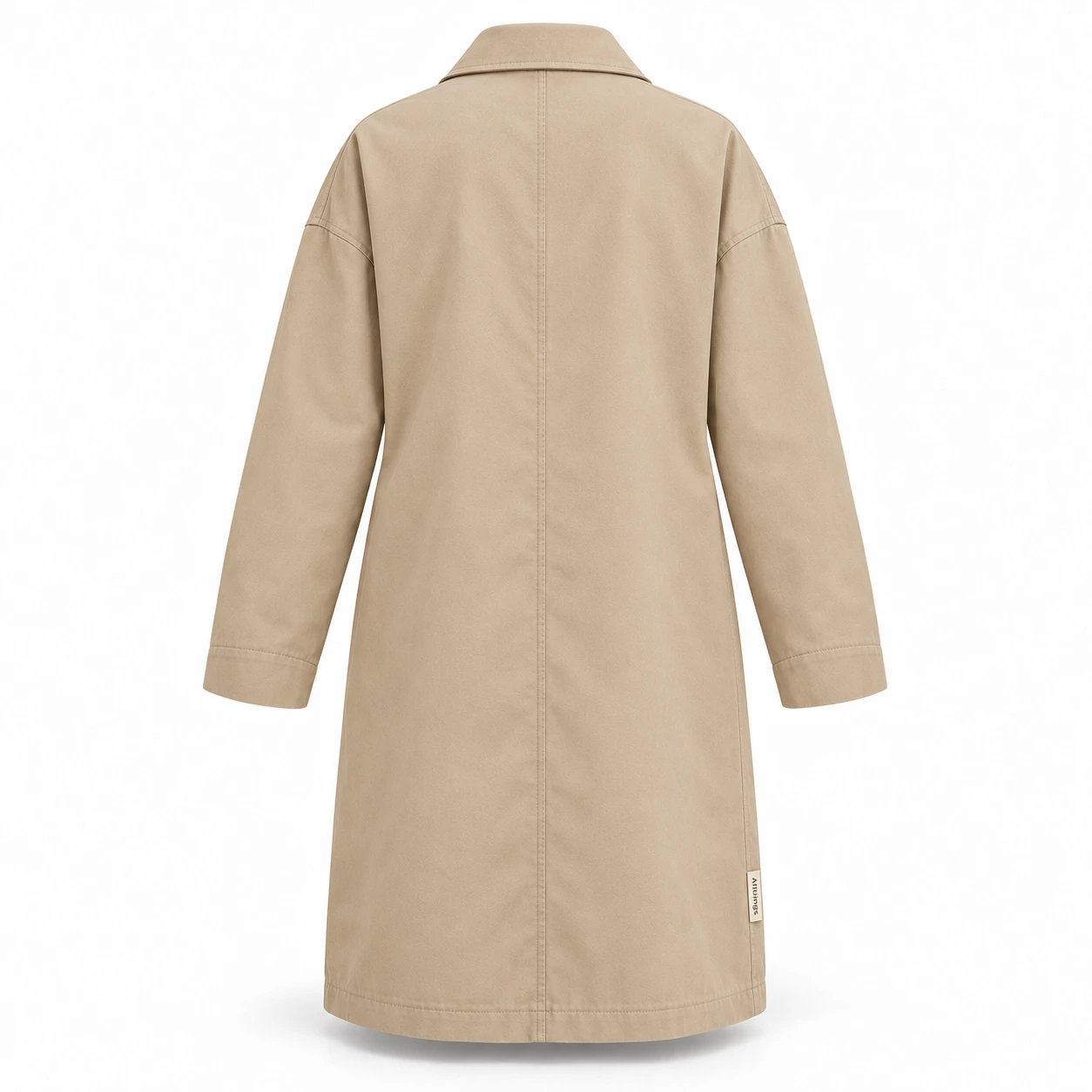 Attirings Women's Relaxed Fit Long Sleeve Coat, back view - AI sample