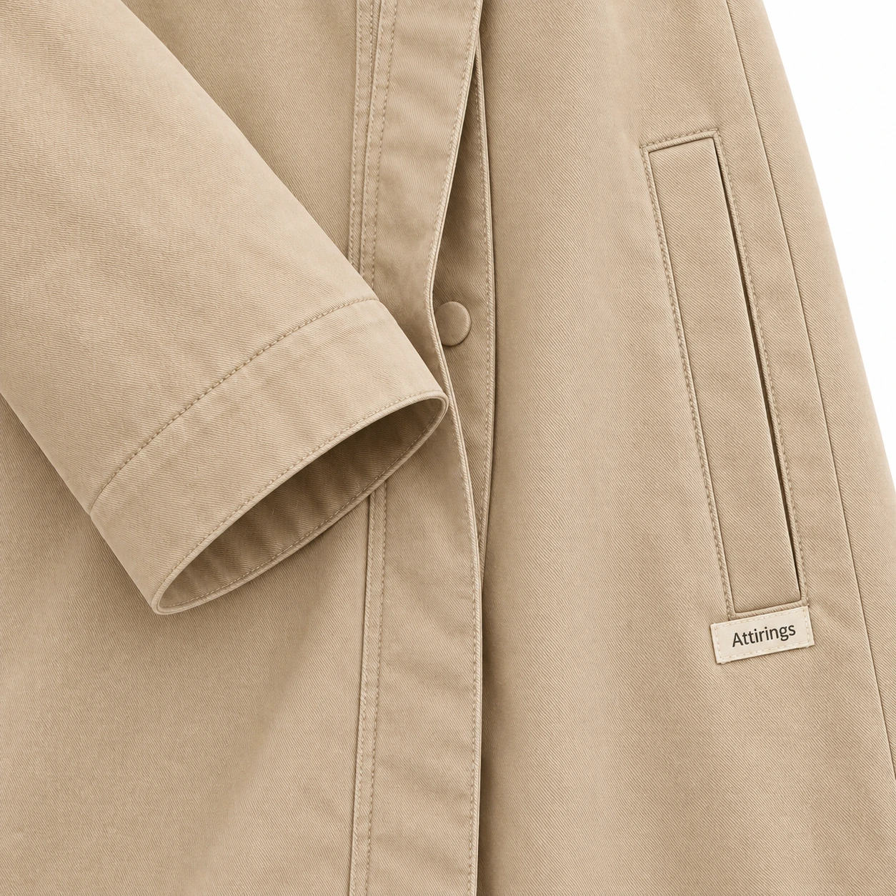 Attirings Women's Relaxed Fit Long Sleeve Coat, detail view - AI sample