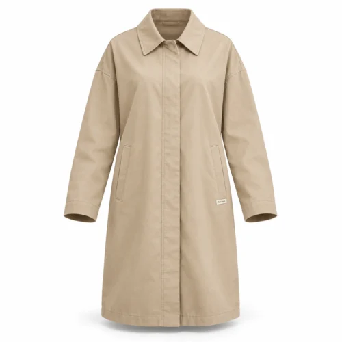Attirings Women's Relaxed Fit Long Sleeve Coat, front view - AI sample