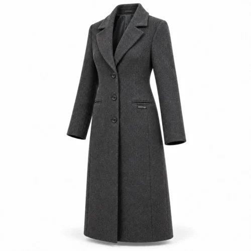 Attirings Women's Longline Fit Wool Blend Coat, angle view - AI sample