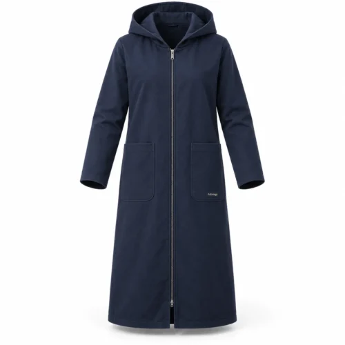 Attirings Women's Longline Fit Hooded Coat, front view - AI sample