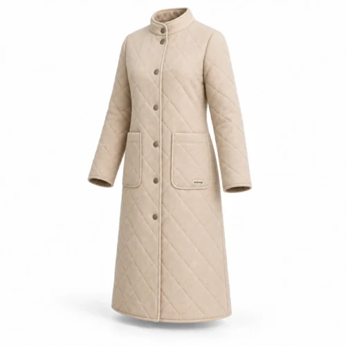 Attirings Women's Longline Fit Quilted Coat, angle view - AI sample