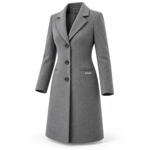 Attirings Women's Classic Fit Wool Blend Coat, angle view - AI sample