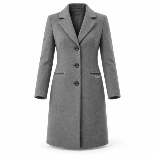 Attirings Women's Classic Fit Wool Blend Coat, front view - AI sample