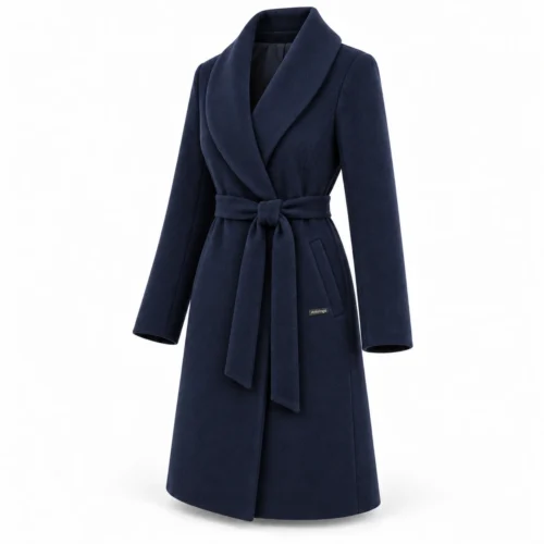 Attirings Women's Classic Fit Belted Coat, angle view - AI sample