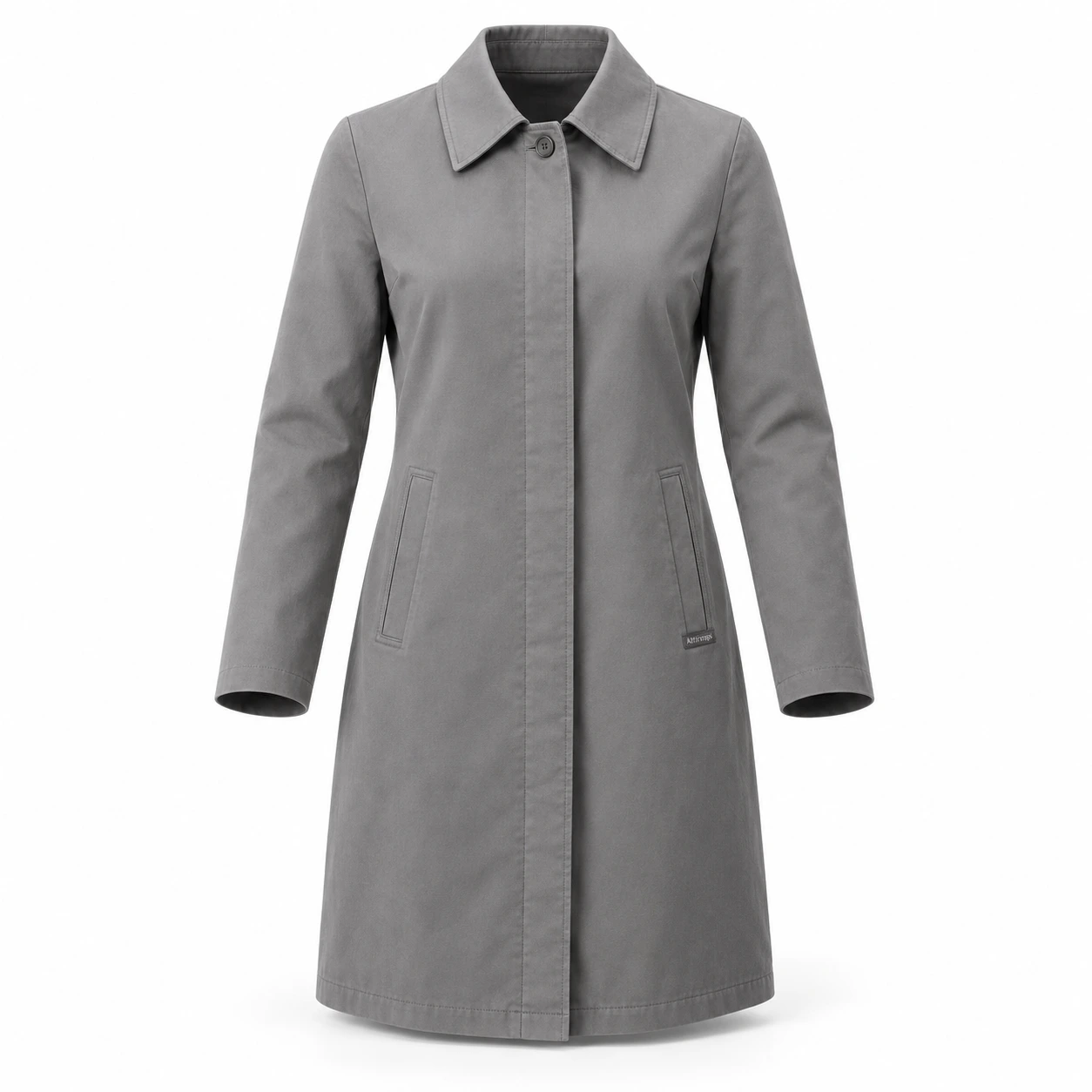 Attirings Women's Classic Fit Long Sleeve Coat, front view - AI sample