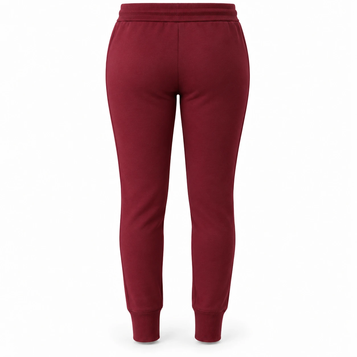 Attirings Women's Slim Fit Ribbed Ankle Joggers back view