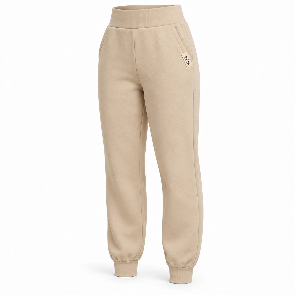 Attirings Women's Regular Fit High-Rise Joggers angle view