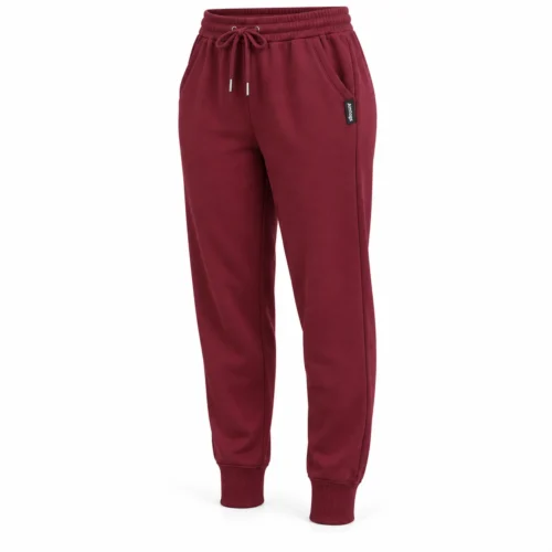 Attirings Women's Regular Fit Ribbed Ankle Joggers angle view