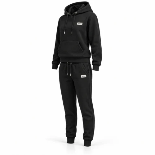 Attirings Women's Classic Fit Hooded Two-Piece Set Tracksuit, angle view - AI sample