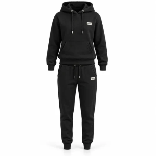 Attirings Women's Classic Fit Hooded Two-Piece Set Tracksuit, front view - AI sample