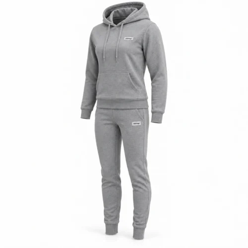 Attirings Women's Slim Fit Hooded Two-Piece Set Tracksuit, angle view - AI sample