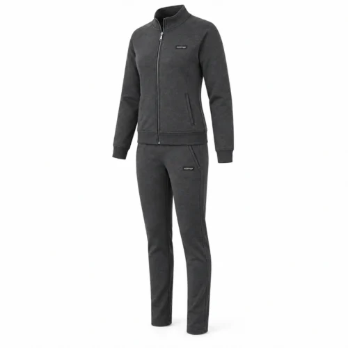 Attirings Women's Slim Fit Full-Zip Set Tracksuit, angle view - AI sample