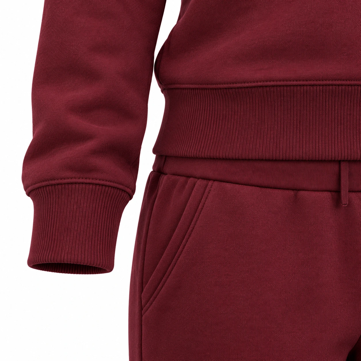 Attirings Women's Slim Fit Ribbed Cuff Set Tracksuit, detail view - AI sample