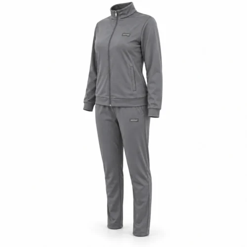 Attirings Women's Regular Fit Zip-Up Jacket Set Tracksuit, angle view - AI sample