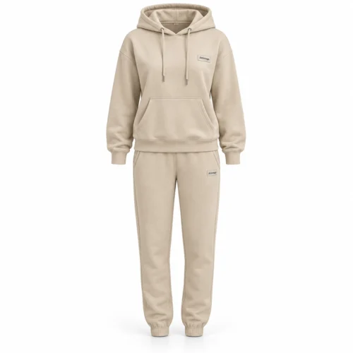 Attirings Women's Regular Fit Hooded Two-Piece Set Tracksuit, front view - AI sample
